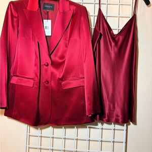Lafayette 148 New York Scarlet Blazer and Camisole